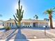 Charming single story home featuring desert landscaping, a large Saguaro cactus and palm trees at 501 W Jasper Dr, Chandler, AZ 85225