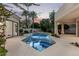 Backyard pool with nearby palm trees and patio at 7376 E Via Estrella Ave, Scottsdale, AZ 85258
