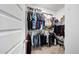 Walk-in closet with carpeted floors, white walls, and shelving with hanging clothes at 13487 W Buckskin Trl, Peoria, AZ 85383