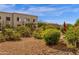Lush backyard featuring vibrant desert landscaping and building exterior at 13636 N Saguaro Blvd # 103, Fountain Hills, AZ 85268