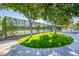 Lush green space with mature trees surrounding the tennis court, creating a serene sports setting at 1482 S Banning St, Gilbert, AZ 85296
