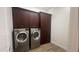Laundry room with matching washer and dryer and plenty of storage at 2121 E Aquarius Pl, Chandler, AZ 85249