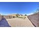 Fully fenced backyard, featuring gravel and synthetic grass at 24035 W La Salle St, Buckeye, AZ 85326