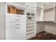 Custom walk-in closet with shelving, drawers, and hanging rods at 2554 E Honeysuckle Pl, Chandler, AZ 85286