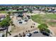 An aerial view of the community park with walking paths, shelters, and green space at 3178 W Williams Dr, Phoenix, AZ 85027