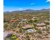 Expansive aerial view of the community showcasing desert landscaping and mountain views at 36813 N 109Th Way, Scottsdale, AZ 85262