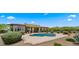 Wide backyard view of the custom swimming pool, patio, and desert landscaping of the home at 36813 N 109Th Way, Scottsdale, AZ 85262
