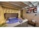 Enclosed hot tub space featuring a TV, bench seating, and ambient lighting for a relaxing retreat at 4714 N Miller Rd, Scottsdale, AZ 85251