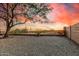 Secluded backyard with desert landscaping, a metal fence, and space for outdoor enjoyment at 6520 E Hacienda La Noria Ln, Gold Canyon, AZ 85118