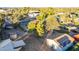 Overhead view of property showcasing a pool, solar panels, and landscaping at 6615 E Desert Cove Ave, Scottsdale, AZ 85254