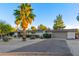 Charming home with a long driveway and mature landscaping featuring large palm trees at 6615 E Desert Cove Ave, Scottsdale, AZ 85254
