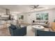 Bright, open-concept living space featuring modern furnishings and seamless flow to the updated kitchen at 1028 W 5Th St, Mesa, AZ 85201