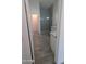 Bright bathroom featuring a glass-enclosed shower and sleek, wood-look tile floors at 1044 N Arvada N --, Mesa, AZ 85205