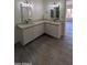 Bathroom showcasing a double sink vanity and modern fixtures with tile flooring at 1044 N Arvada N --, Mesa, AZ 85205