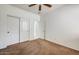 Bedroom with ceiling fan and closet at 12775 W Lowden Rd, Peoria, AZ 85383