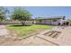 Large backyard featuring a mature tree, covered patio, brick edging, and an inground feature at 2130 W Cindy St, Chandler, AZ 85224