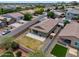 Neighborhood aerial view of home with a patio, lawn, shed, and fenced backyard at 2264 W Arroyo Way, San Tan Valley, AZ 85144