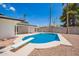 Refreshing pool and deck featuring diving board and lush palm tree accents at 3008 S Saguaro Cir, Mesa, AZ 85202
