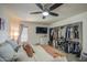 Comfortable bedroom with ceiling fan, closet, and plenty of natural light at 3600 N Hayden Rd # 2310, Scottsdale, AZ 85251