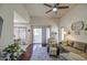 Cozy living area with hardwood floors, plenty of light, and a welcoming atmosphere for relaxation and entertainment at 3600 N Hayden Rd # 2310, Scottsdale, AZ 85251