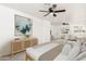 Nicely decorated main bedroom with ceiling fan, carpet, and cozy decor at 4613 N 53Rd Dr, Phoenix, AZ 85031