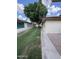 Well-maintained backyard with lush grass and mature trees providing shade and privacy at 8255 E Kiva Ave # 430, Mesa, AZ 85209