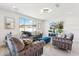 Bright living room featuring large window views, modern decor, and stylish furnishings at 8754 W San Juan Ave, Glendale, AZ 85305