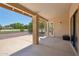 Covered patio with desert landscaping and beautiful backyard views at 9263 W Oraibi Dr, Peoria, AZ 85382
