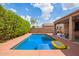 Refreshing pool surrounded by lush landscaping, ideal for relaxation and outdoor enjoyment at 16609 N 40Th Dr, Phoenix, AZ 85053