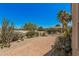 The backyard features a brick paver walkway and gorgeous desert landscaping with mature plants at 16704 W Oracle Rim Dr, Surprise, AZ 85387