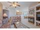Bright, open-concept living room with dining area and breakfast bar, perfect for entertaining at 16715 E El Lago Blvd # 212, Fountain Hills, AZ 85268