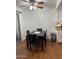 Dining area featuring a dark table with chairs, and a sliding door to the outside at 520 N Stapley Dr # 265, Mesa, AZ 85203