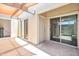 Back patio features sliding doors and a covered area that enhances outdoor living at 620 S Allred Dr, Tempe, AZ 85288
