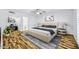 Bright bedroom features a stylish bed, desk space and a modern ensuite bathroom at 7632 E Bonita Dr, Scottsdale, AZ 85250