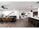 Spacious open floor plan with a dining area, living room, and modern kitchen for easy entertaining at 8341 E Hubbell St, Scottsdale, AZ 85257