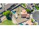 Aerial view of a home featuring a swimming pool, backyard and patio area at 1443 N Poppy St, Casa Grande, AZ 85122