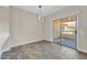 Patio with sliding glass door access with a blue rug at 20121 N 76Th St # 2021, Scottsdale, AZ 85255