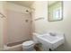 Small, functional bathroom with a stand-up shower and basic fixtures at 230 E Fairmont Dr, Tempe, AZ 85282