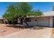 Cozy home with a mature tree, gravel landscaping, and a covered parking space at 230 E Fairmont Dr, Tempe, AZ 85282