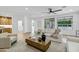 Bright living room with modern furnishings, hardwood floors, and view to the backyard at 2774 E Valencia St, Gilbert, AZ 85296