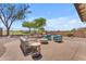 Well maintained backyard patio with brick pavers and comfortable seating, ideal for outdoor relaxation at 29368 N Red Finch Dr, San Tan Valley, AZ 85143