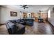 Open-concept kitchen and living area with stylish decor, providing an inviting space for gathering and entertaining at 3088 E Andre Ave, Gilbert, AZ 85298