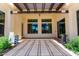 Covered patio with tiled flooring, ceiling fan, and view of the backyard at 4332 S Oregon Ct, Chandler, AZ 85248