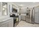Kitchen features stainless steel appliances, light gray cabinetry, and light countertops at 5100 E Rancho Paloma Dr # 1029, Cave Creek, AZ 85331