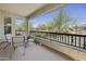 Enjoy the outdoor patio featuring furniture and a peaceful view of the desert landscape and natural scenery at 5100 E Rancho Paloma Dr # 1029, Cave Creek, AZ 85331