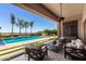 Inviting outdoor living space with covered patio and private pool, perfect for relaxation at 7002 S Portland Ave, Gilbert, AZ 85298
