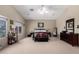 Large main bedroom featuring high ceilings, large windows and a decorative ceiling fan at 818 E Hiddenview Dr, Phoenix, AZ 85048