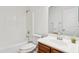 Bathroom featuring a shower-tub combo and a single sink vanity at 1239 W Descanso Canyon Dr, Casa Grande, AZ 85122