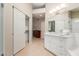 Bathroom includes double sinks, quartz countertops, walk-in closet and a separate shower at 13041 S 45Th Pl, Phoenix, AZ 85044