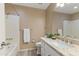 Well-lit bathroom featuring a tub, granite countertop, and updated fixtures for a modern feel at 15032 N 54Th Pl, Scottsdale, AZ 85254